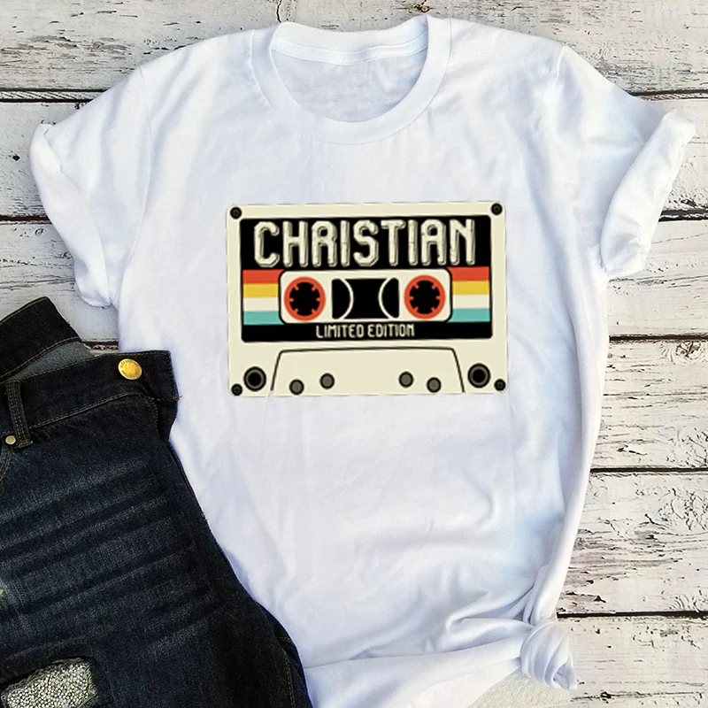 

Vintage Style Jesus T-Shirt Graphic T Shirts Vintage Short Sleeve Women Black Top The Music of God Graphic Aesthetic T Shirt