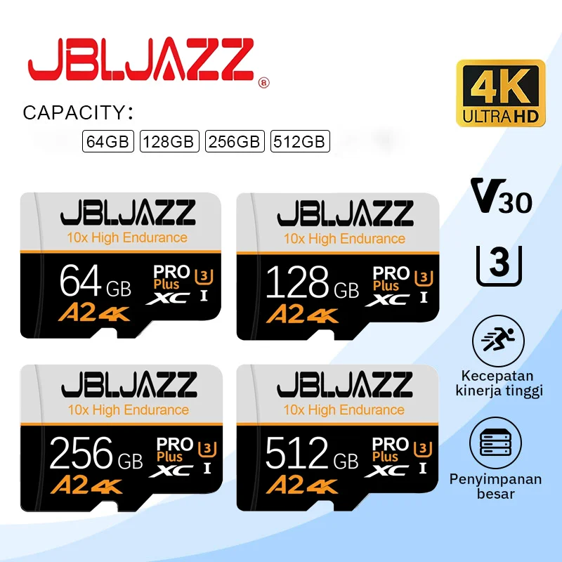 Фото Карты памяти 64 ГБ, высокоскоростные карты Micro SD класса 10, карты памяти 128 ГБ, 256 ГБ, Mini TF-карты для смартфонов, камер и устройств Switch. №1
