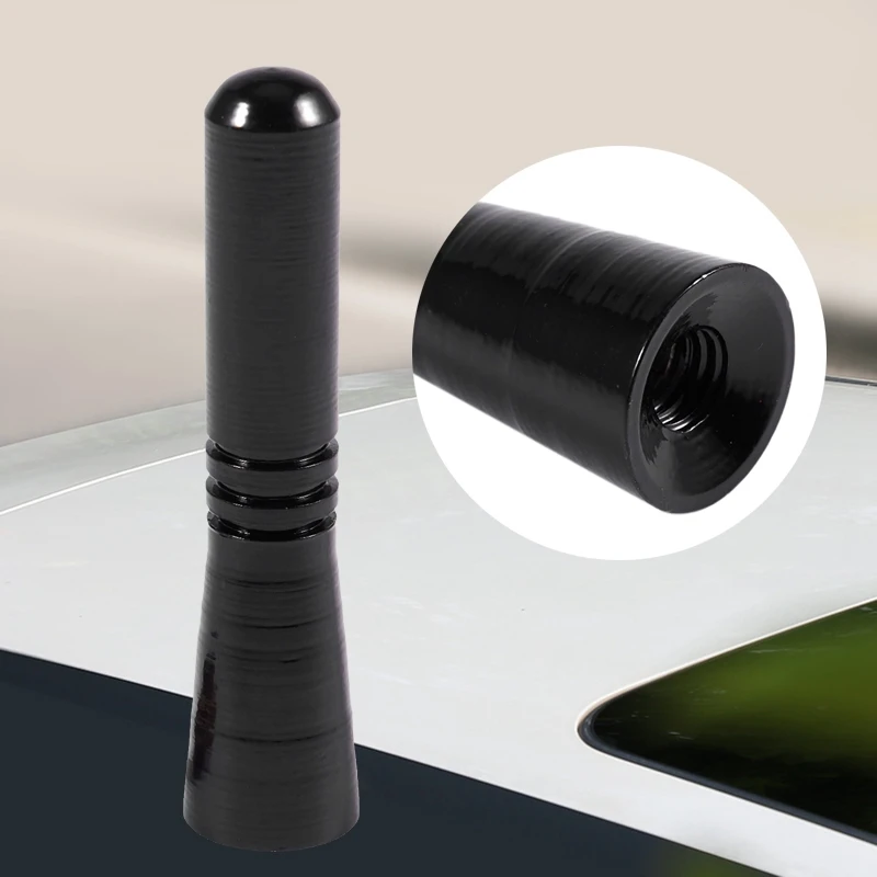 

Universal Top Roof Short Whip Screw Antenna Extension for Car Radio (Black)