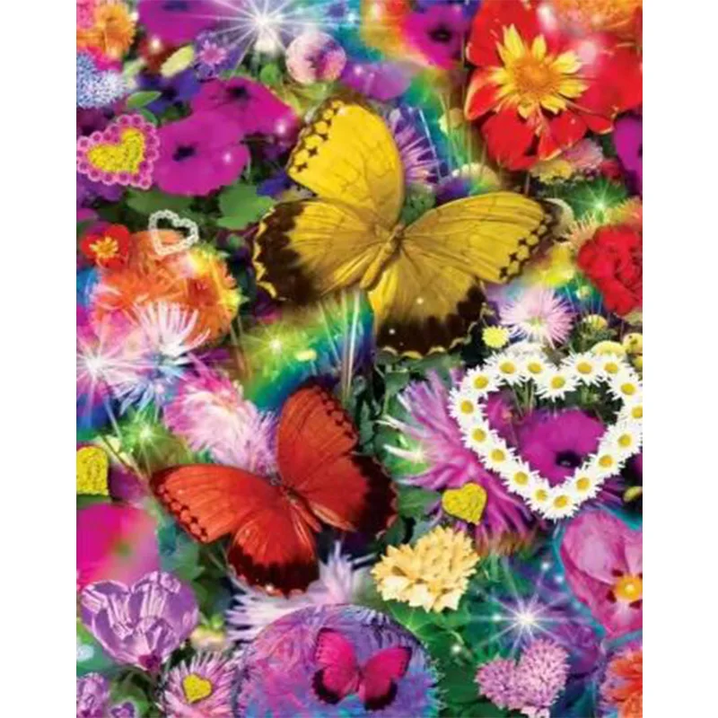 AB Алмазная картина Бабочки в розовом саду Набор для вышивания Настенное