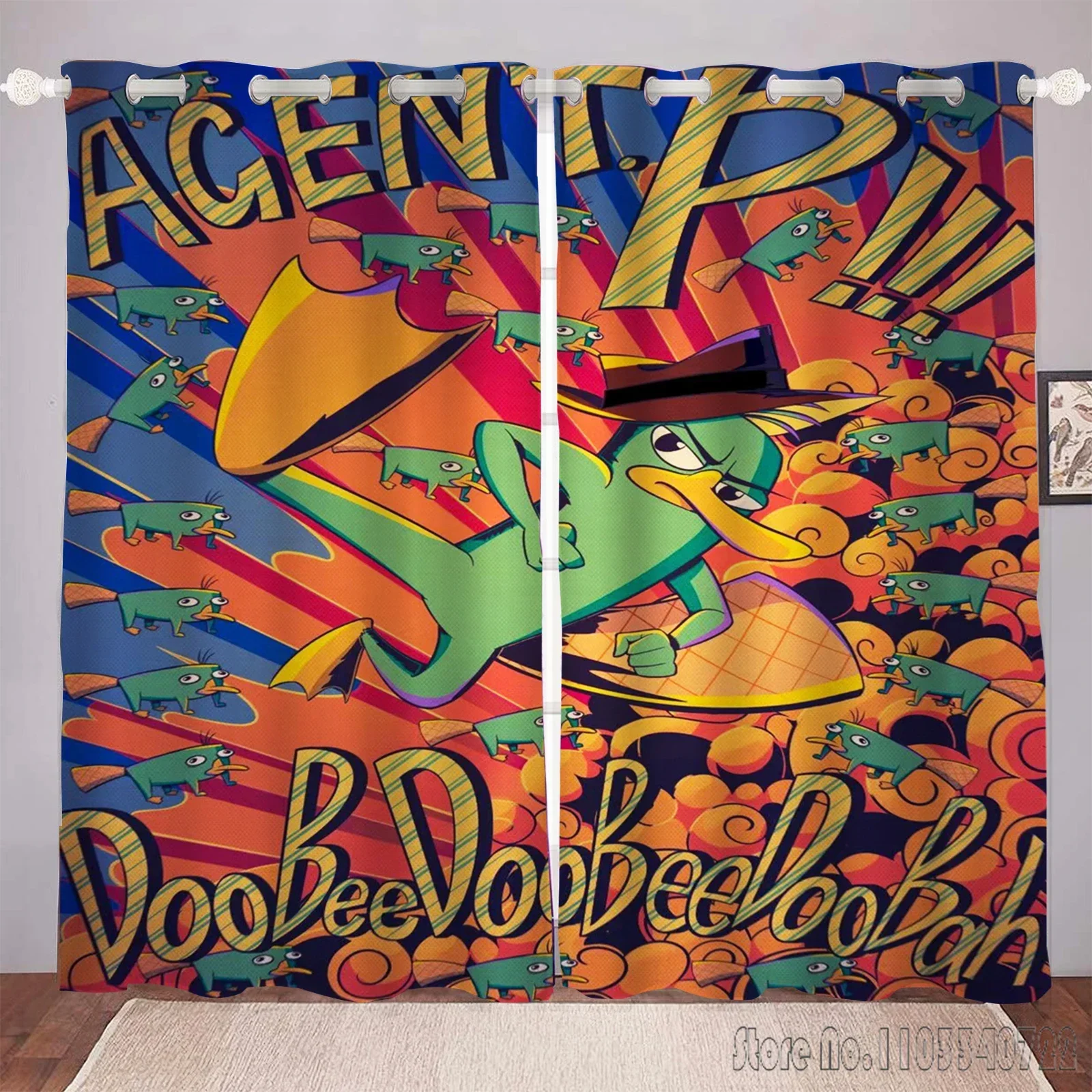 Мультяшные домашние оконные занавески Phineas и Ferb затемняющие шторы с 3D принтом