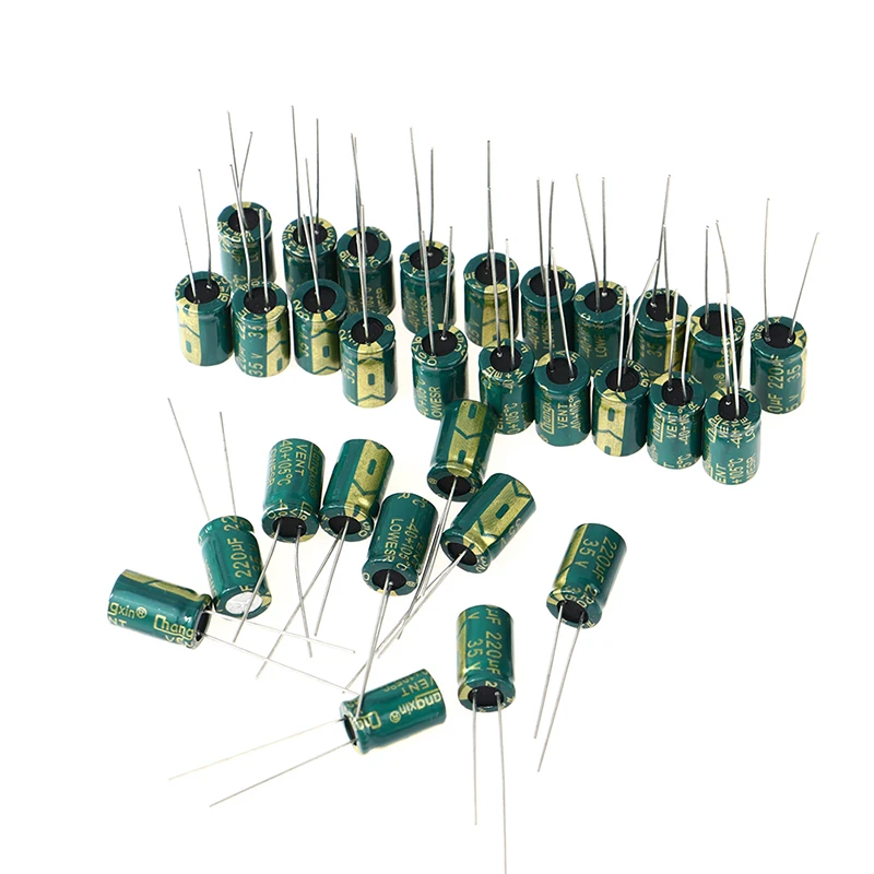 

30pcs 220uF 35V Electrolytic Capacitor 8x12mm Aluminum Electrolytic Capacitor
