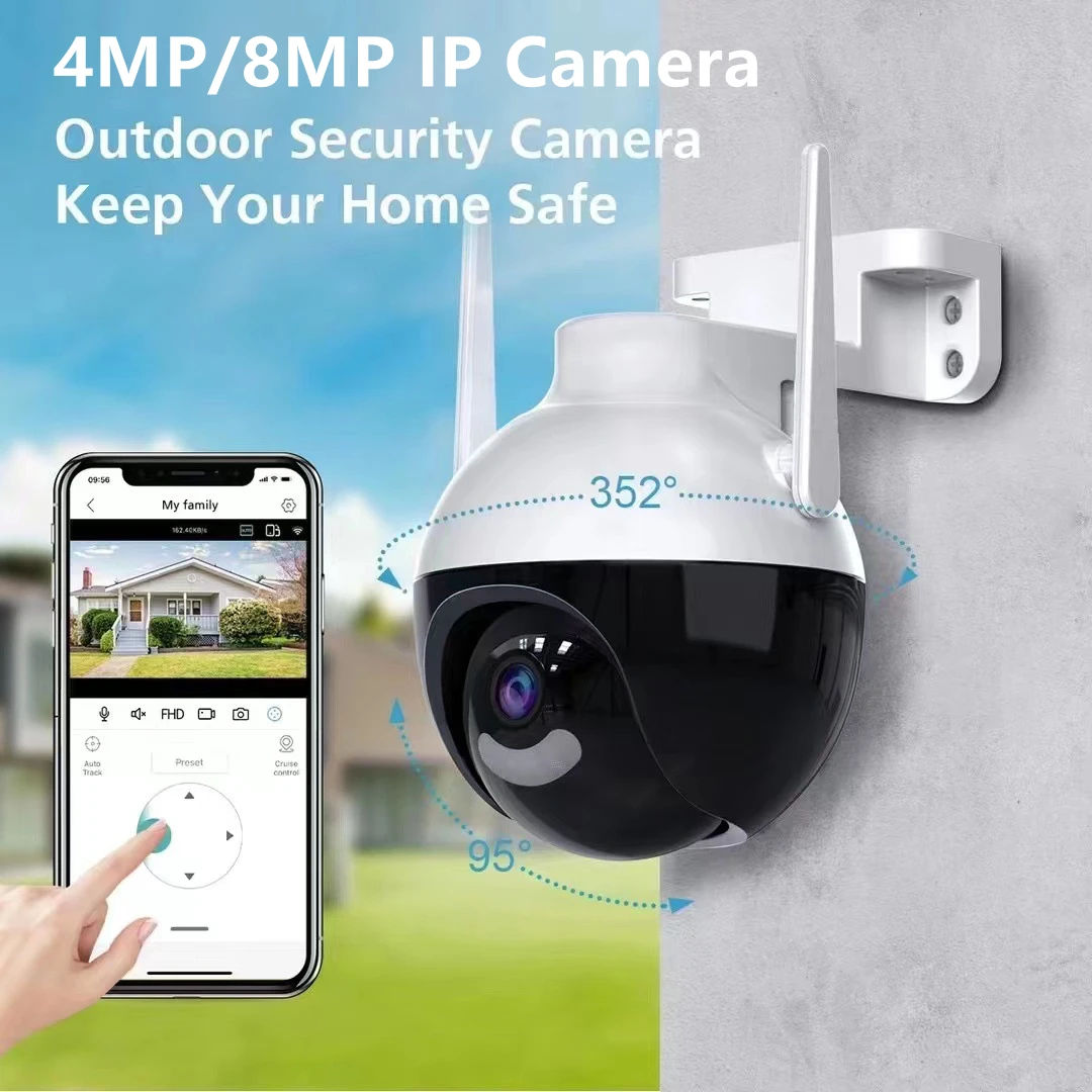 

IP-камера с датчиком присутствия, 4K, 8 Мп, PTZ, Wi-Fi