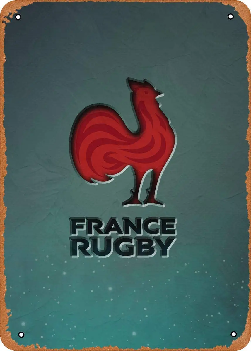 

Металлический знак для регби Temps France 8x1 2 винтажная Оловянная пластина