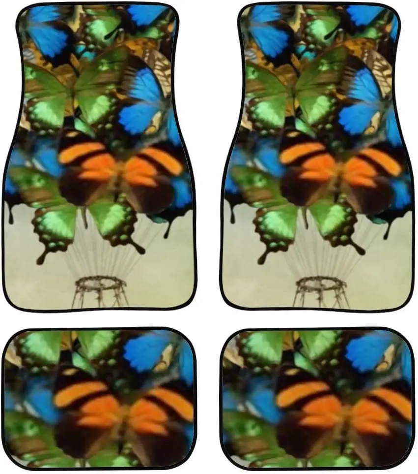 

4 шт., автомобильные коврики с рисунком бабочек, воздушных шаров