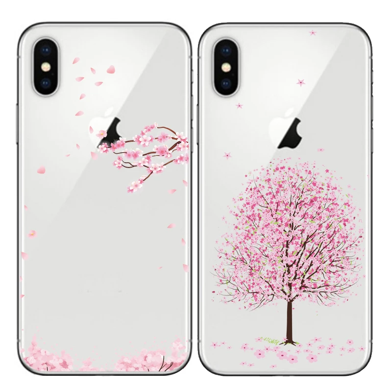 

Cherry Blossoms Flower Soft Silicone Phone Cover Case For iPhone 13 SE 2020 5 7 6 6s 8 11 Plus 12 Pro X XR XS Max