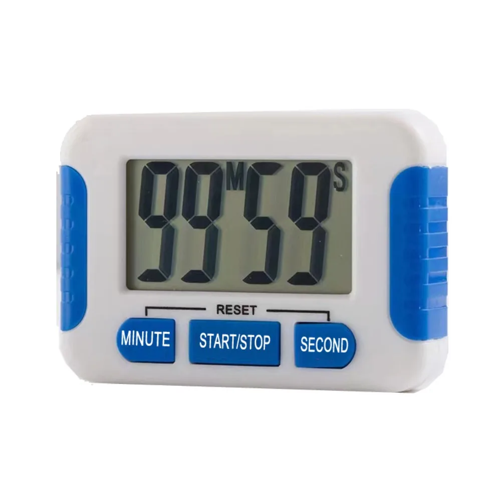 

Магнитный цифровой кухонный таймер с ЖК-дисплеем, большой пластиковый минут, секундный обратный отсчет, белые электронные таймеры для приготовления пищи для кухни