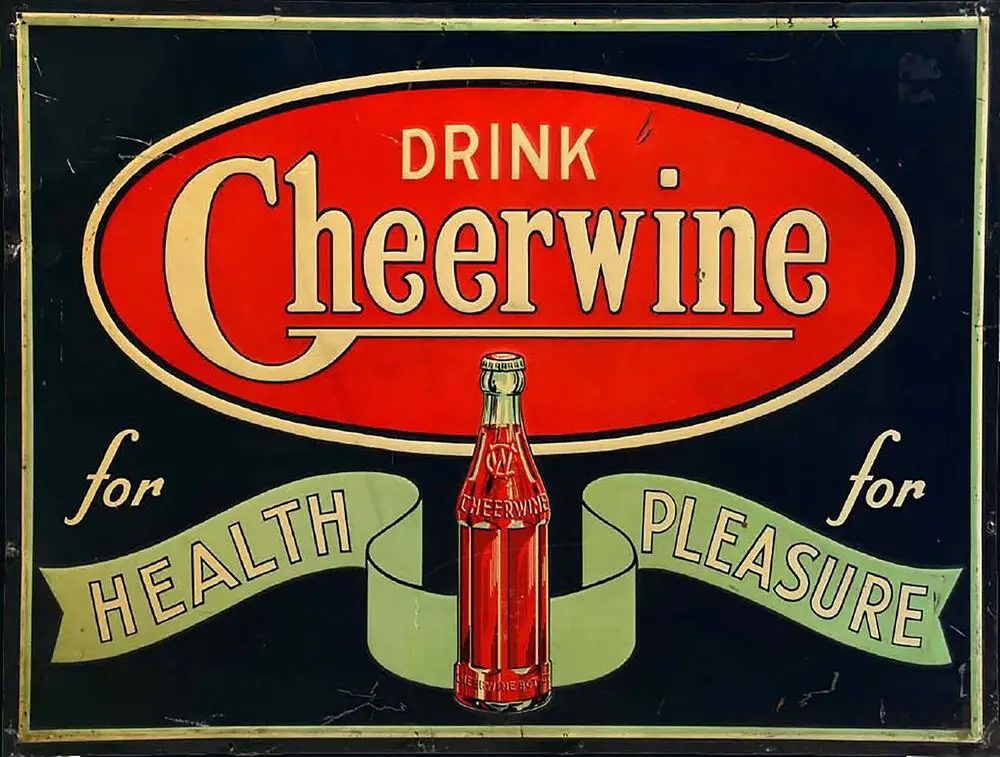 

Vintage Cheerwine Soda Ad Reproduction Metal Sign