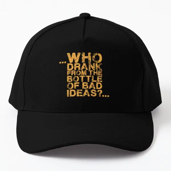

Bottle Of Bad Ideas Baseball Cap Hat Czapka Boys Casual Snapback Bonnet Summer Fish Hip Hop Black Casquette Sun Solid Color