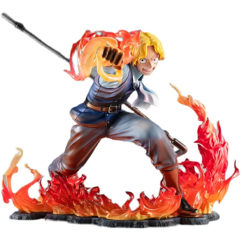 Vicootor New Original Janpanese Anime One Piece MH POP MAX Sabo Fire boxing Ver  Kids Toys Model Figurals Brinquedos