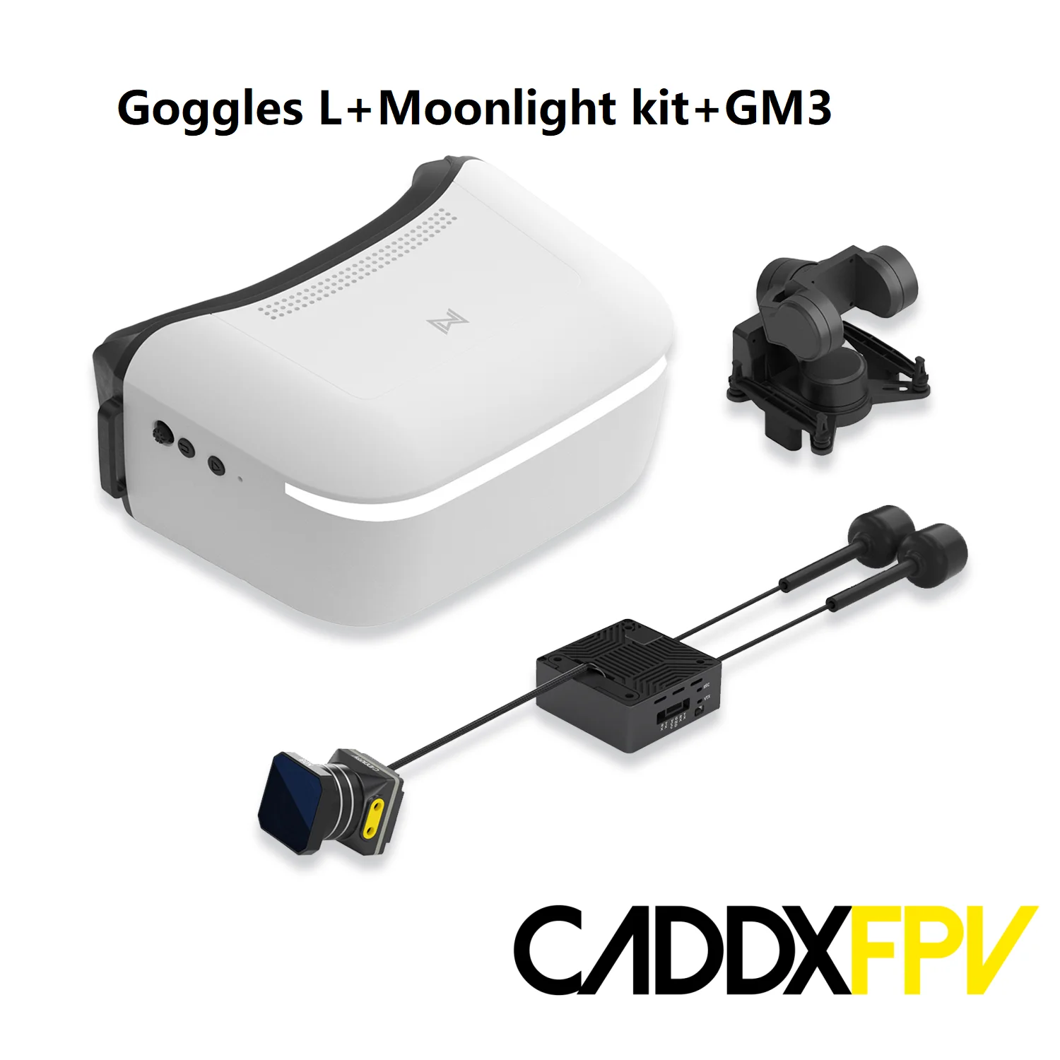 CaddxFPV Walksnail Avatar HD Goggles L + GM3 Three-Axis gimbal + Moonlight Kit CaddxFPV Walksnail Avatar HD Goggles L + GM3 Three-Axis gimbal + Moonlight Kit