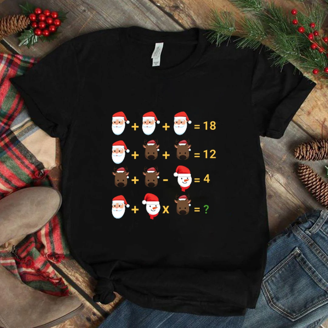 

Teeteety Womens High Quality 100% Cotton Funny Math Print O-neck T-shirt