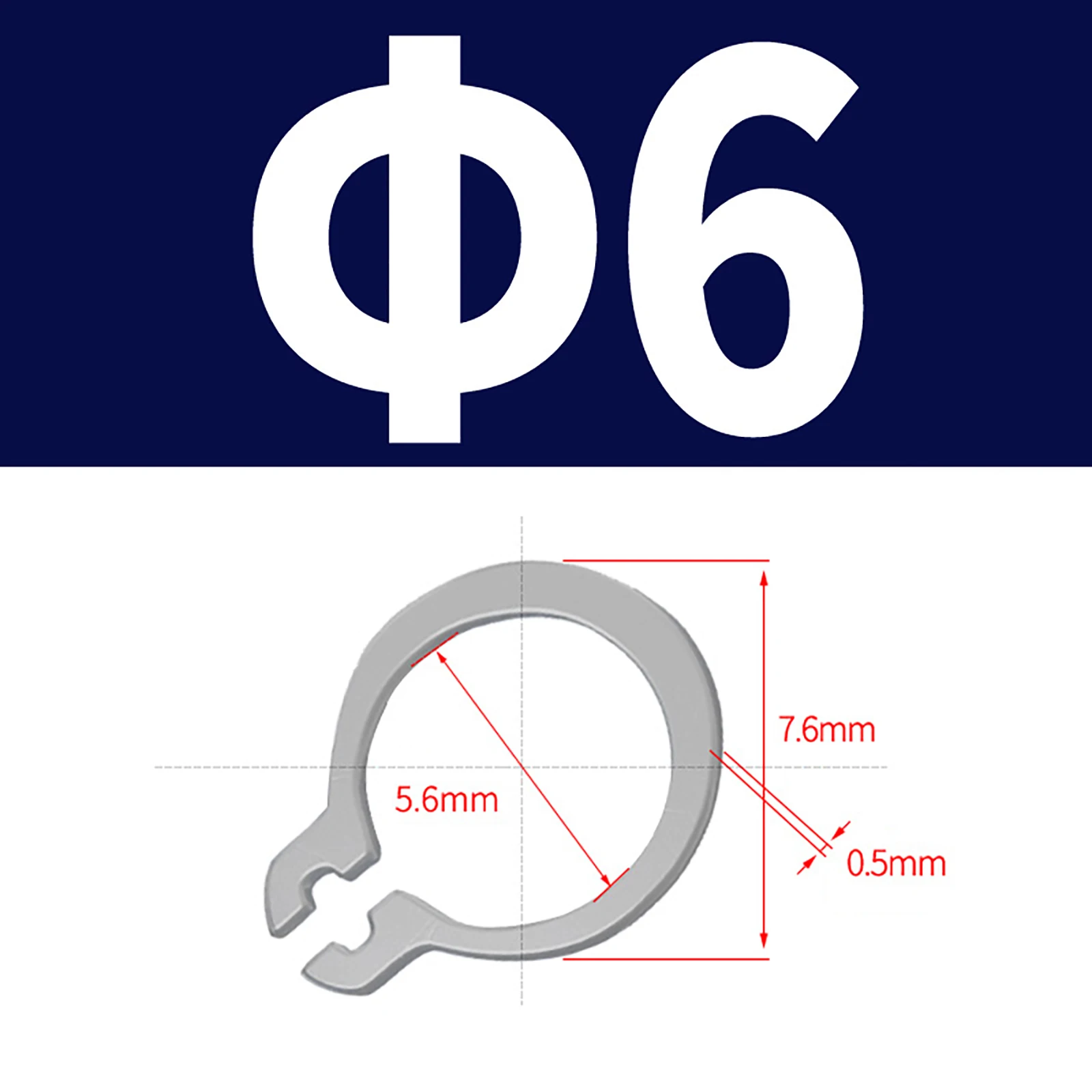 

Стопорные кольца из нержавеющей стали GooBetter GB894/DIN471