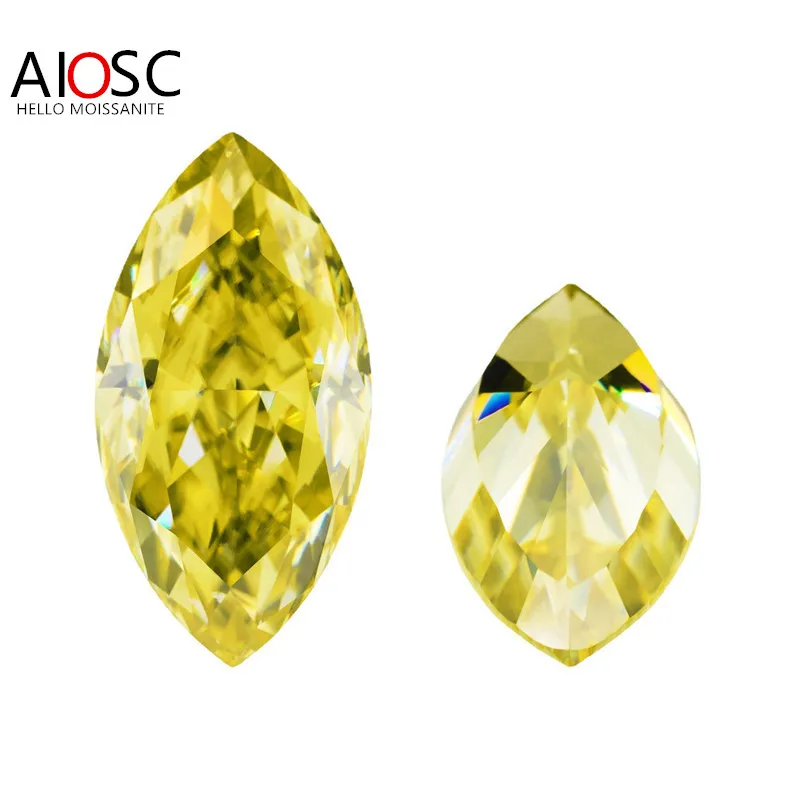 

Первичный желтый бриллиант AIOSC, ограненный Муассанит, незакрепленные камни 0,5 карат ~ 3,0 карат для женщин, ювелирные изделия, бриллиантовое кольцо, материал с сертификатом