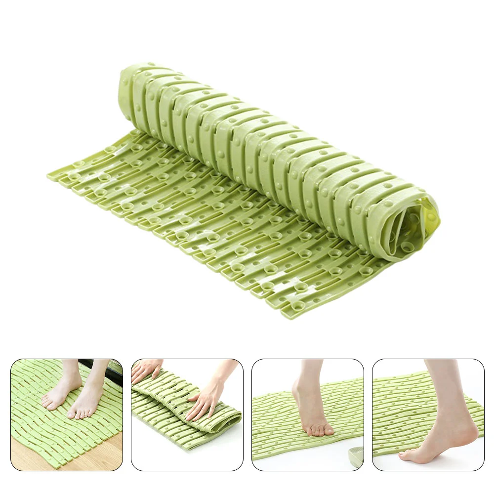 

1pc Bathroom Shower Mat Anti-skid Floor Cushion Household Floor Mat (Green)