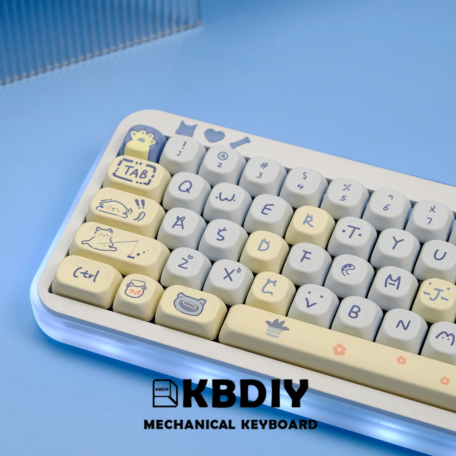 Мягкие клавиши KBDiy 141 для механической клавиатуры PBT Keycap Custom ...