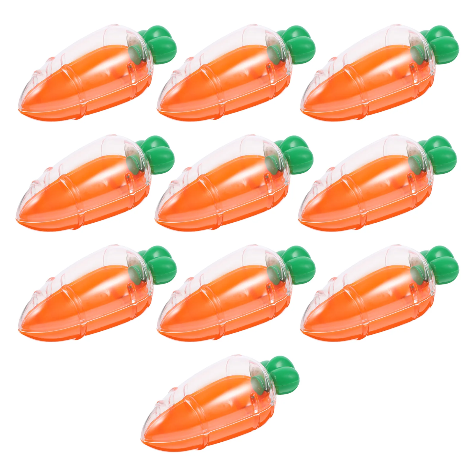 

10 Pcs Orange Plastic Eggs Candy Containers Gifts Carrot Party Boxes Candy Buffet Containers Biscuit Box Plastic Carrot Box