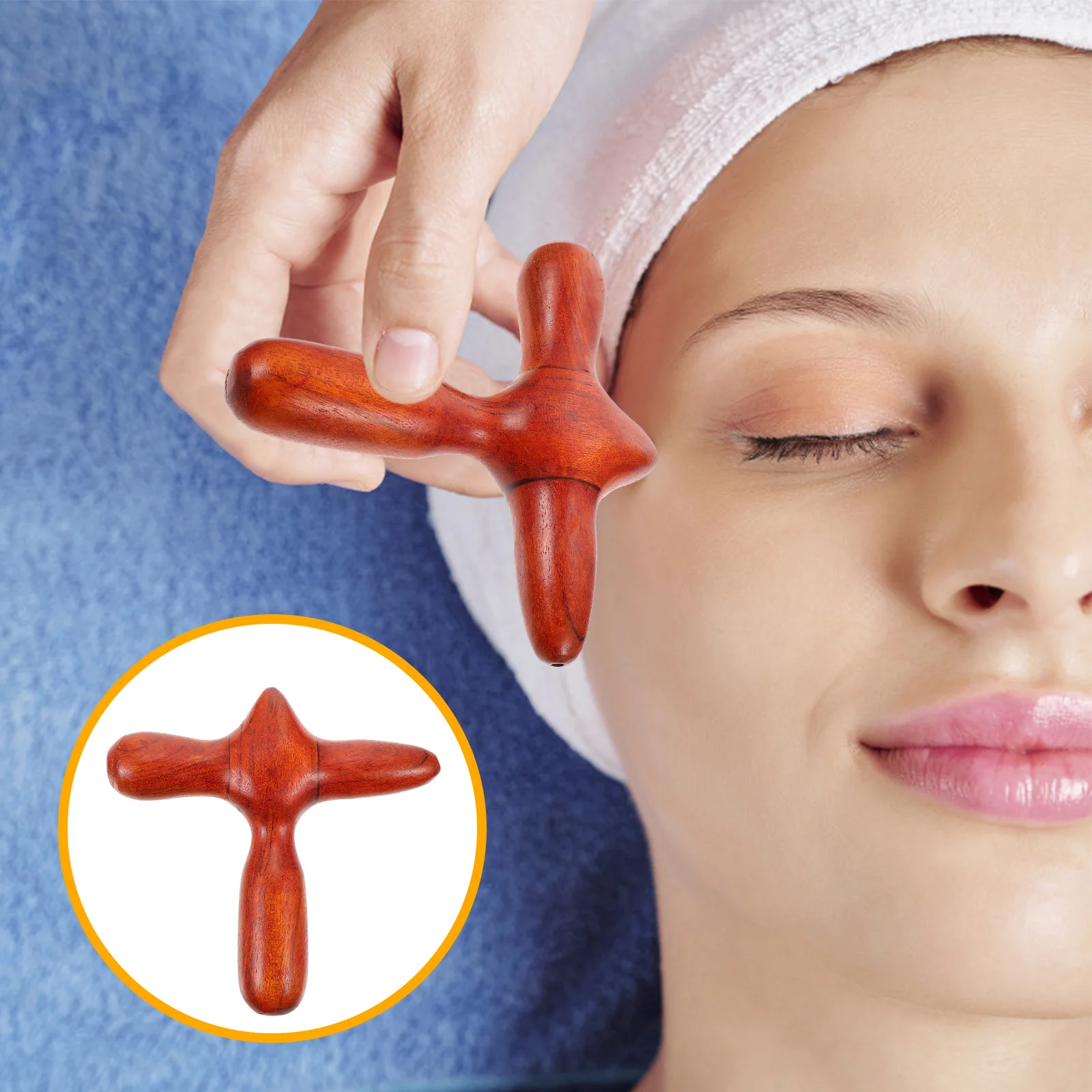 Крестовая акупунктурная палочка массажер для ног деревянный точечный стержень