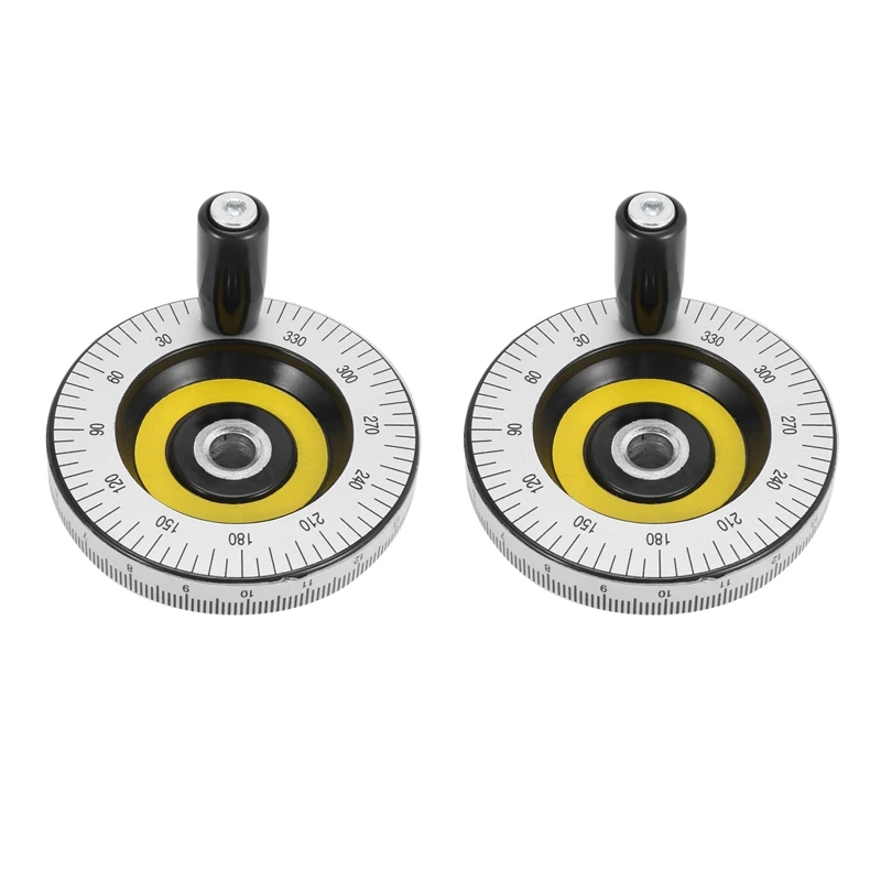 

2Pcs 80Mm Solid Hand Wheel Scale Hand Wheel Mechanical Parts Bakelite Machine Handle Calibrated Handwheel