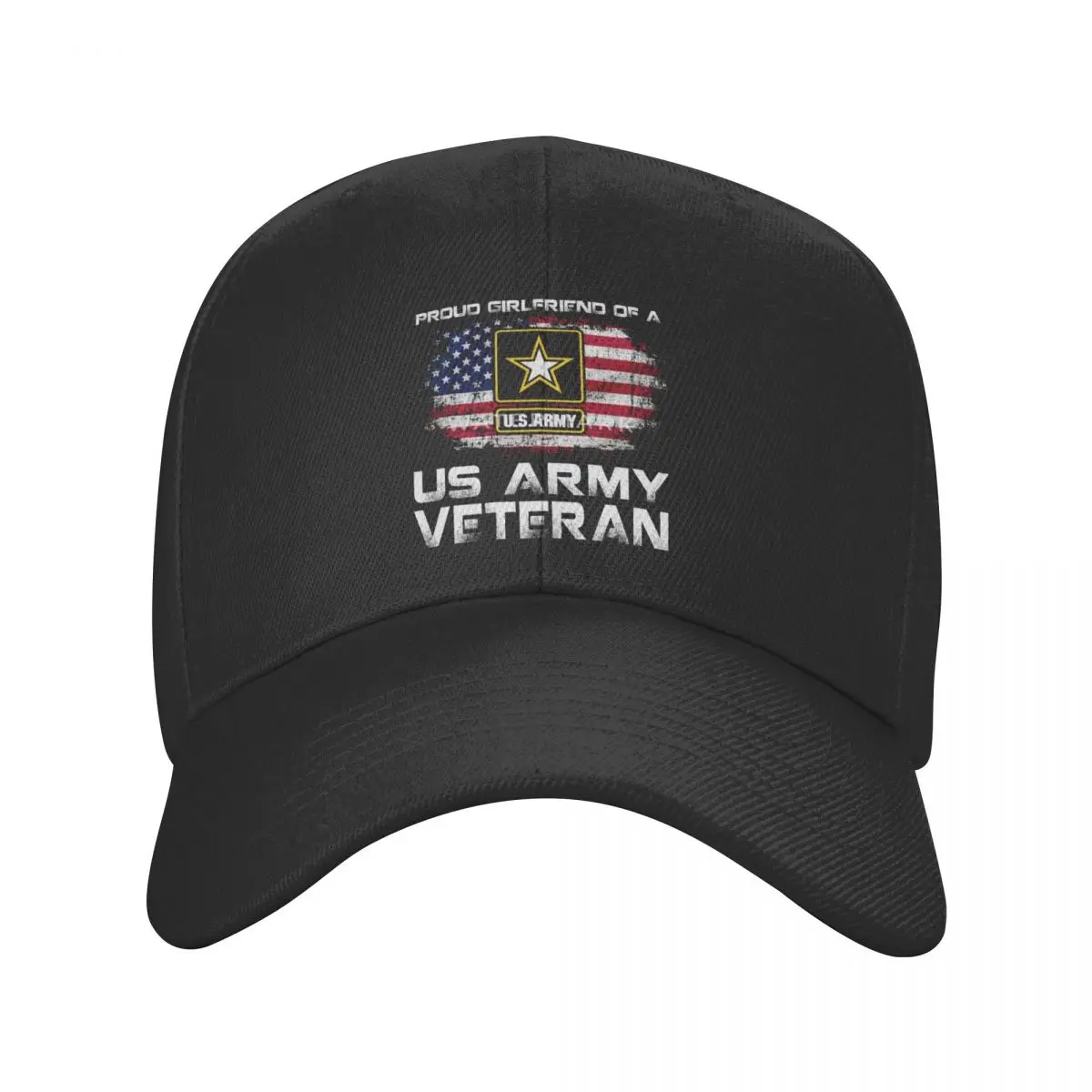 

Proud Girlfriend Of A Us Army Veteran Military Casquette, Polyester Cap Retro Cute Wind Practical Travel Nice Gift