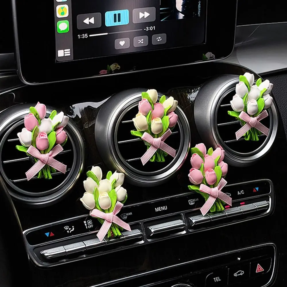 

Gypsum Tulip Car Aromatherapy Car Interior Decoration Car Accessories Ornaments Diffuser Stones Gift