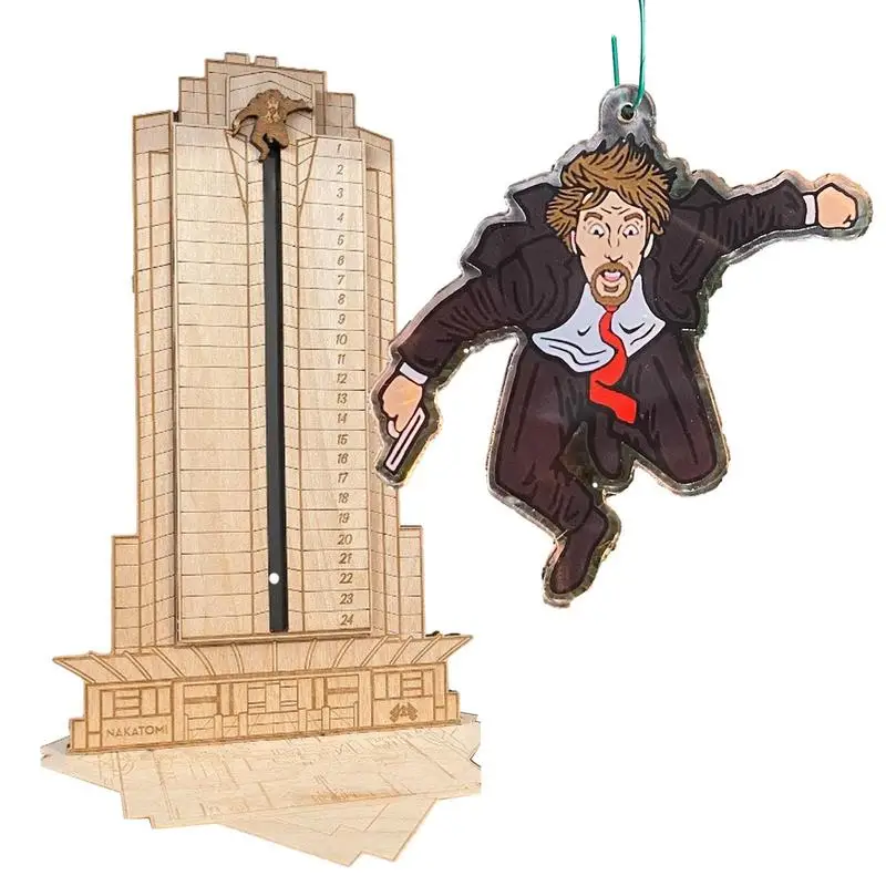 

Интерактивный календарь с деревом Вента, календарь с надписью «Hans Gruber», 2022, твердые рождественские деревянные украшения для вечерние ринки,...