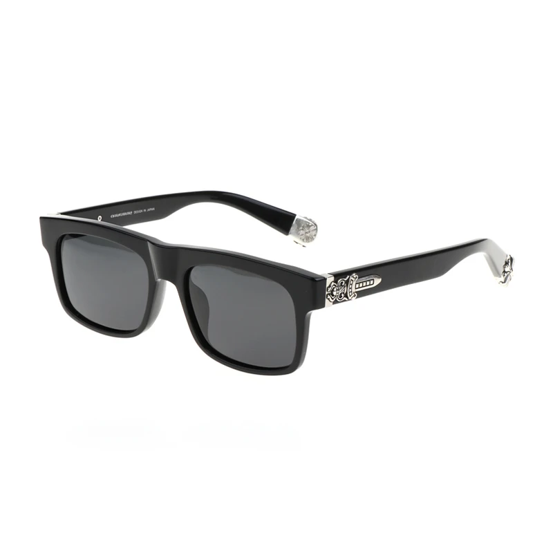 Basames Male Polarized Glasses Black Acetate Men Sunglasses with High Quality Women Retro Eyepieces Polarization Sunglass Trendy