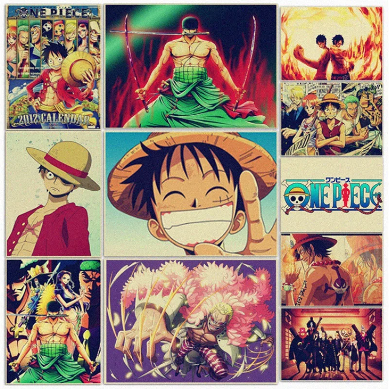 

One Piece Posters On The Wall Bedroom Decoration Paintings Japanese Anime Character Collection Anime Pictures Photo Wallpaper