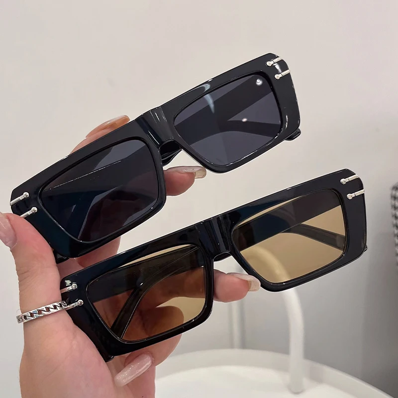 

New Small Rectamgle Frame Sunglasses Vintage Trendy Fashion Male Female Eyewear Brand Designer Colorful Shades for Men Women