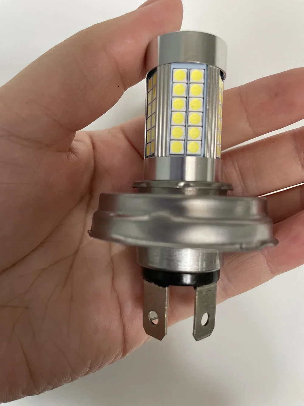 2шт светодиодный фара для мотоцикла DC 6V 10-30V 12V 24V P45T R2 3030SMD лампа 1000LM 6000K