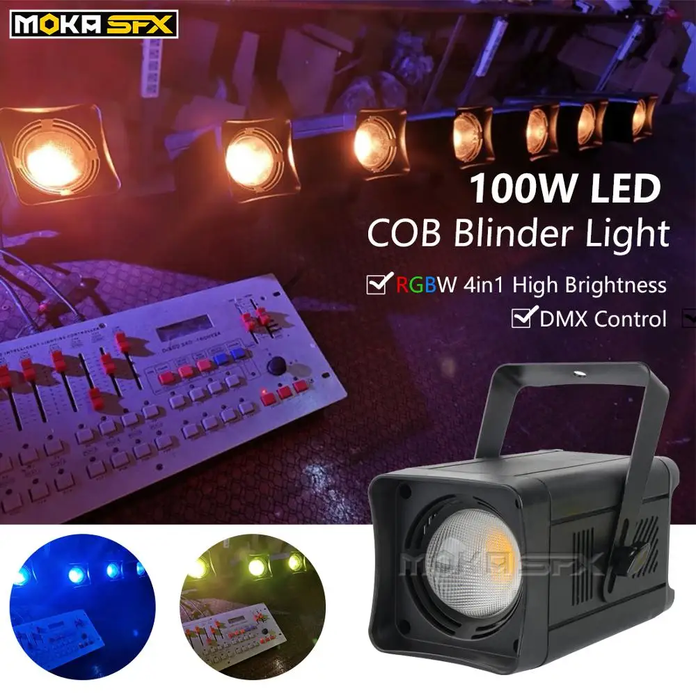 

4Pcs Blinder LED COB 100W Concert Light Disco Light DMX Stage Light COB LED Par 2in1/4in1 Optional Light Stage Effect