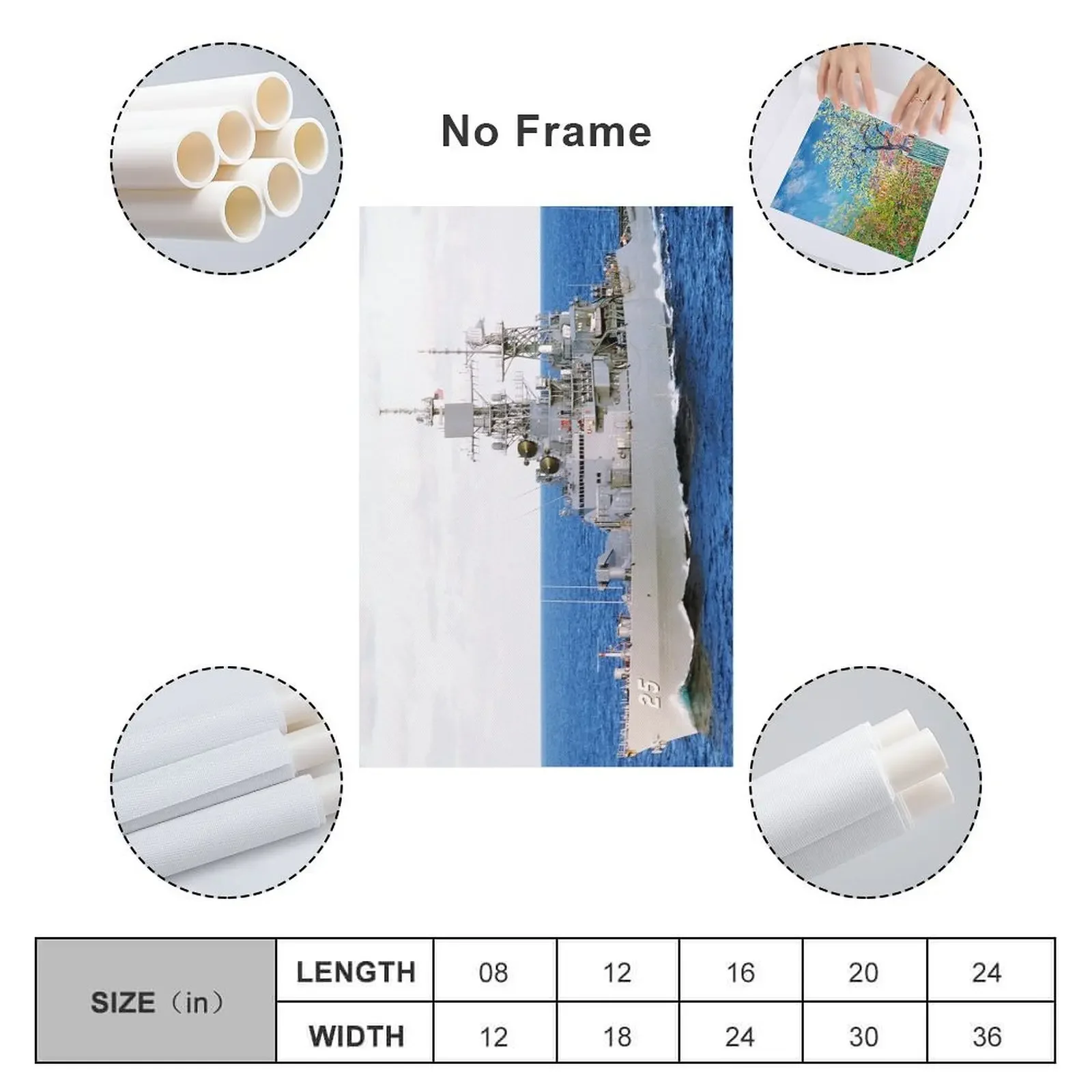 USS BAINBRIDGE (CGN-25) КОРАБЛЬНЫЙ МАГАЗИН Картина на холсте скандинавский домашний декор