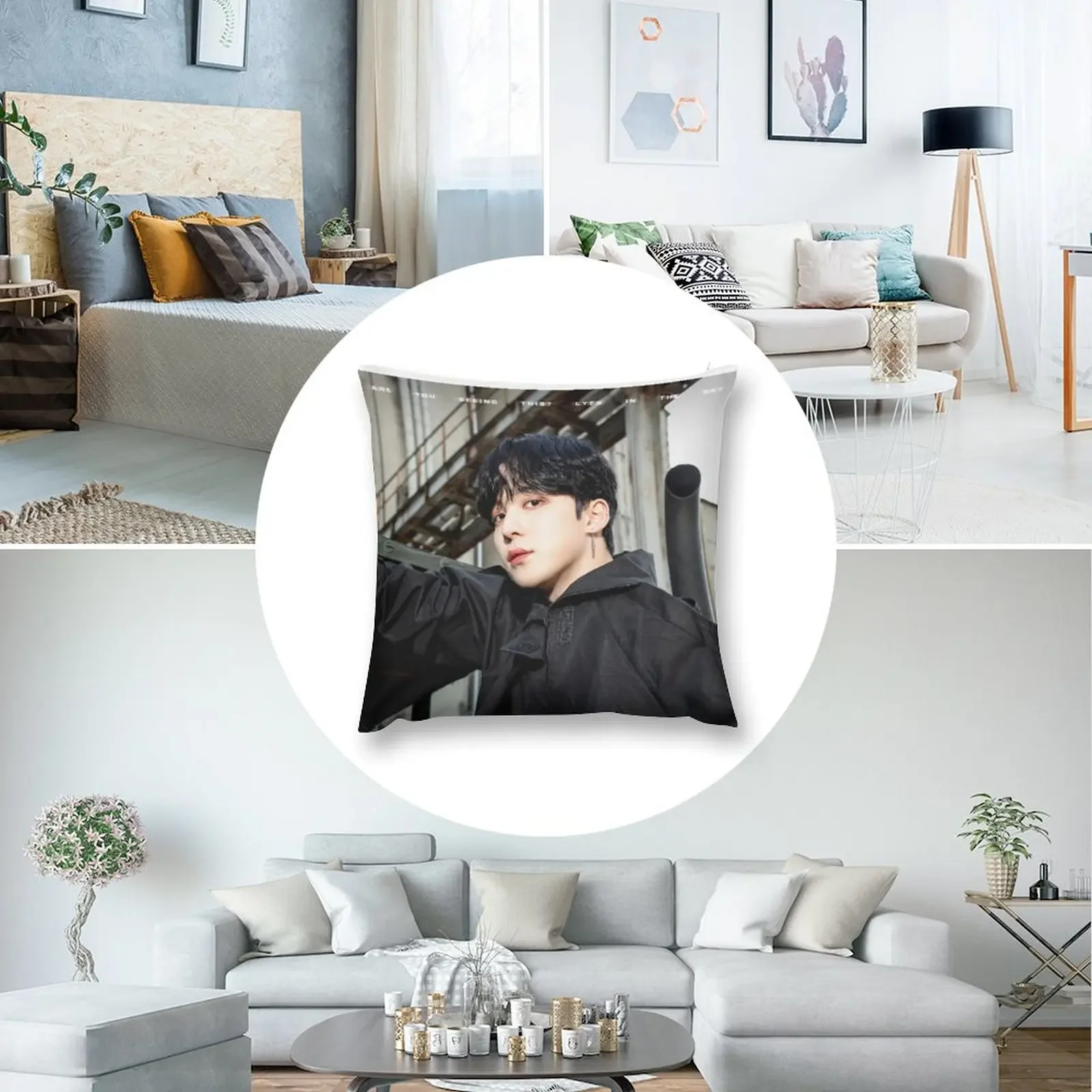 ATEEZ YUNHO THE WORLD EP.1 : МЕХАНИЗМ GUERRILLA Декоративная подушка Роскошный декор
