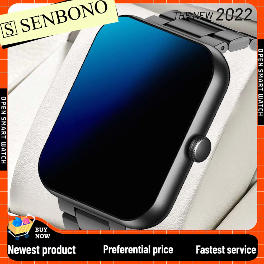 

Смарт-часы SENBONO для мужчин и женщин, водонепроницаемые, IP68, С Пульсометром