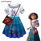 Длинное платье для девочек, эньканто, Мирабель, мадригал, Пепа, Изабелла, костюм для косплея, детская одежда, платья на Хэллоуин