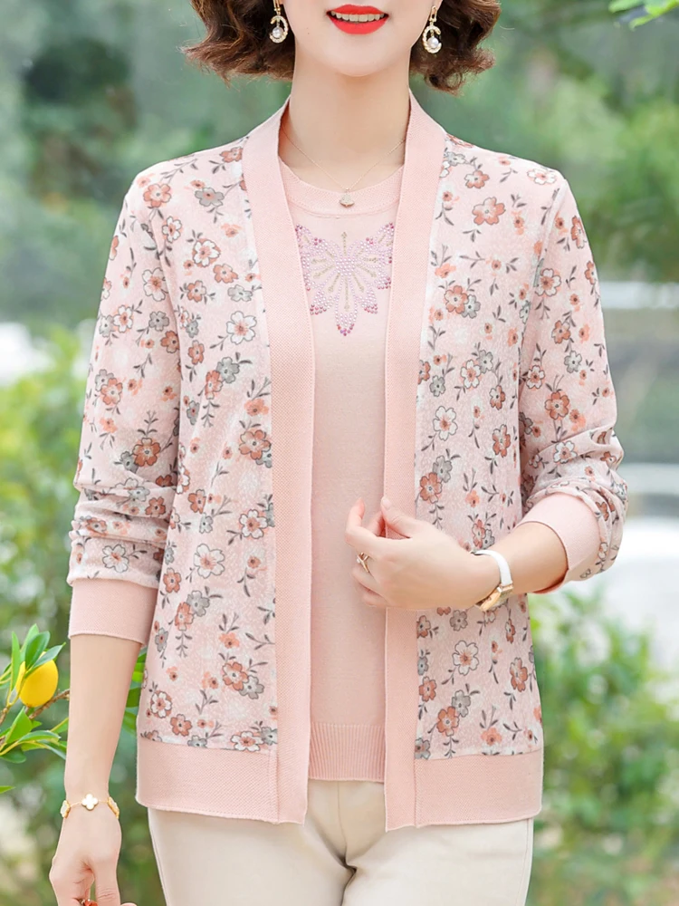 

Женский комплект из двух предметов: Кардиган с длинным рукавом и футболка