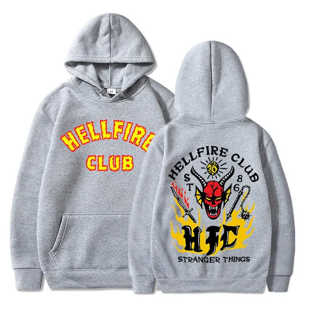 

Hooded Sweatshirts Stranger Thing Demon Hoodies Unisex Winter Streetwear Eddie Munson Hoodie Women/men Oversized Hellfire Club