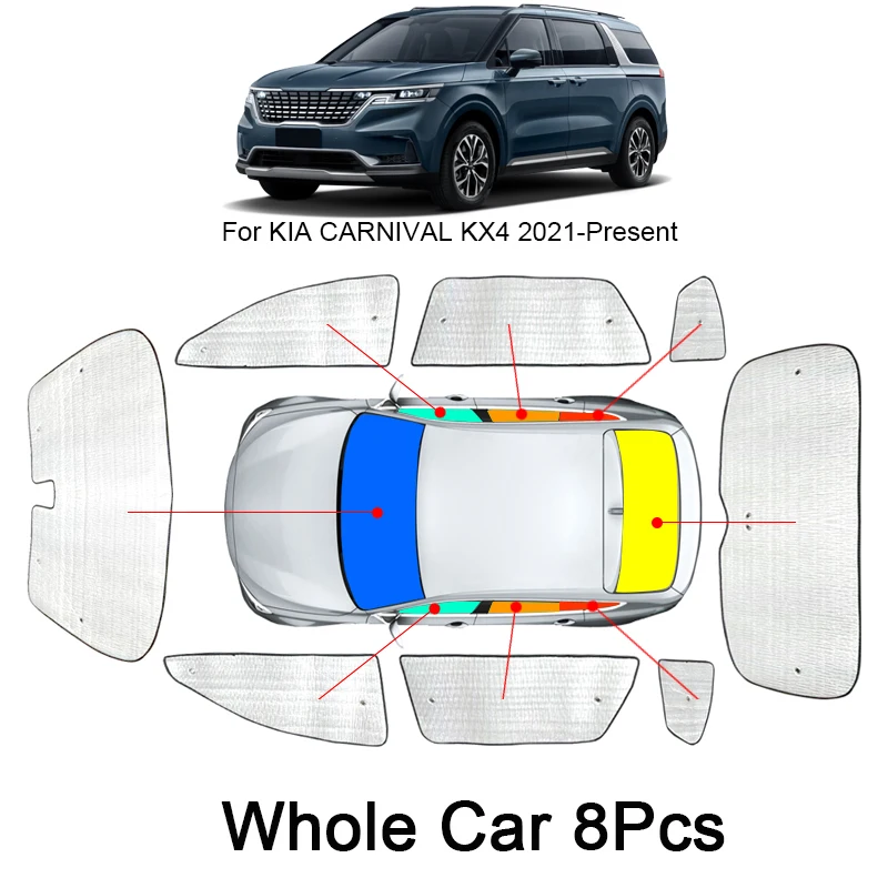 

Car Sunshades UV Protection Cover For KIA Seltos SP2 Carnival KX4 2019-2025 Window Curtain Sun Shade Visor Windshield Accessory