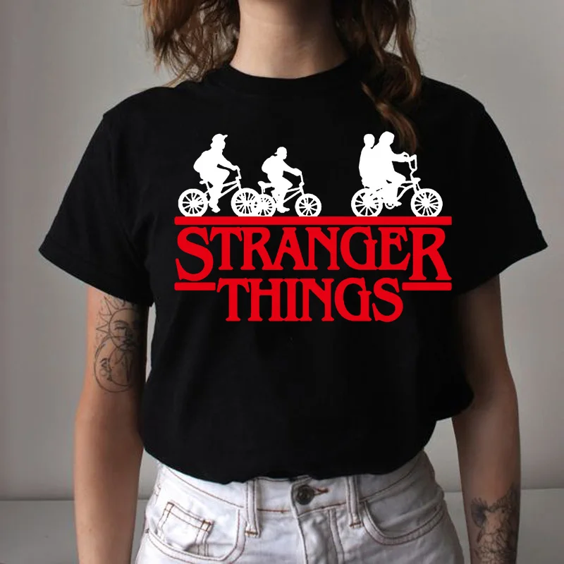 

New Stranger Things Season 4 T Shirt Women Harajuku Eleven T Shirt Upside Down Graphic T-shirt Unisex Hip Hop Tops Tee Female