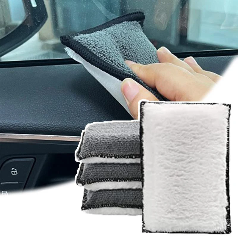 

1Pc Suede Sponge Car Wash Pad Soft Absorbent Detailing Bristle Cleaning No Scratch Microfiber Scrubbing Car Cleaning Sponge
