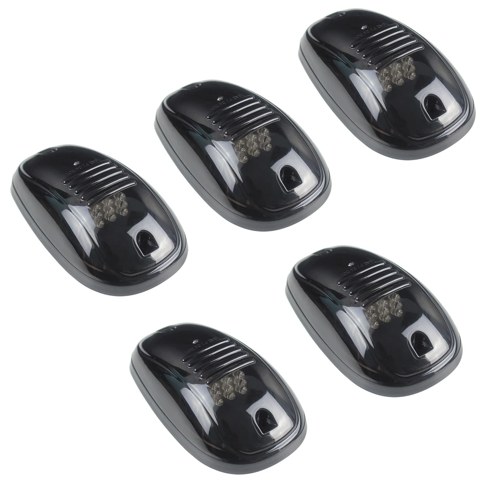 

5pcs 9-LED Car Cab Roof Running Lights For Truck SUV DC 12V Black Smoked Lens Clearance Marker LED Roof Lamps Doom Lights