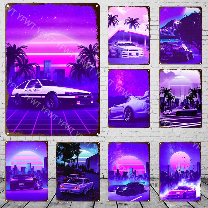 Гаражный плакат, металлическая фотография, винтажная Автомойка, шиномонтаж, Ретро металлическая фотография автомобиля, ремонт, мужская пещера, настенное искусство, Декор