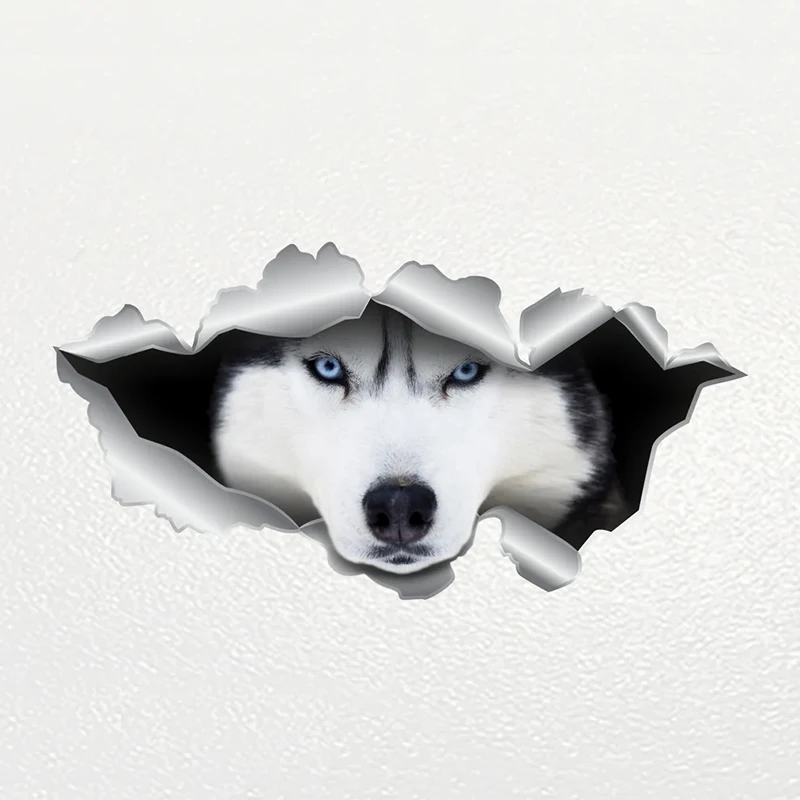 

V1094# Car Sticker Husky Dog Pet Animal Waterproof Vinyl Decal Car Accessories Decor Pegatinas Para Coche