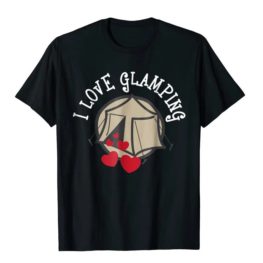 

Hip Hop Fashion Student Short Sleeve T-shirt I Love Glamping Funny