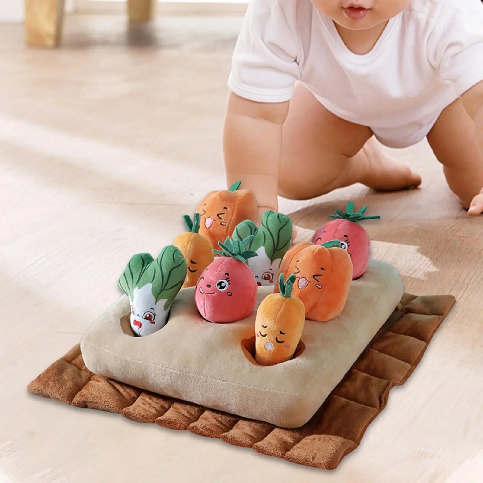 

Toddlers Montessori Toys Vegetable Plush Toy for Kindergarten Kids Measure