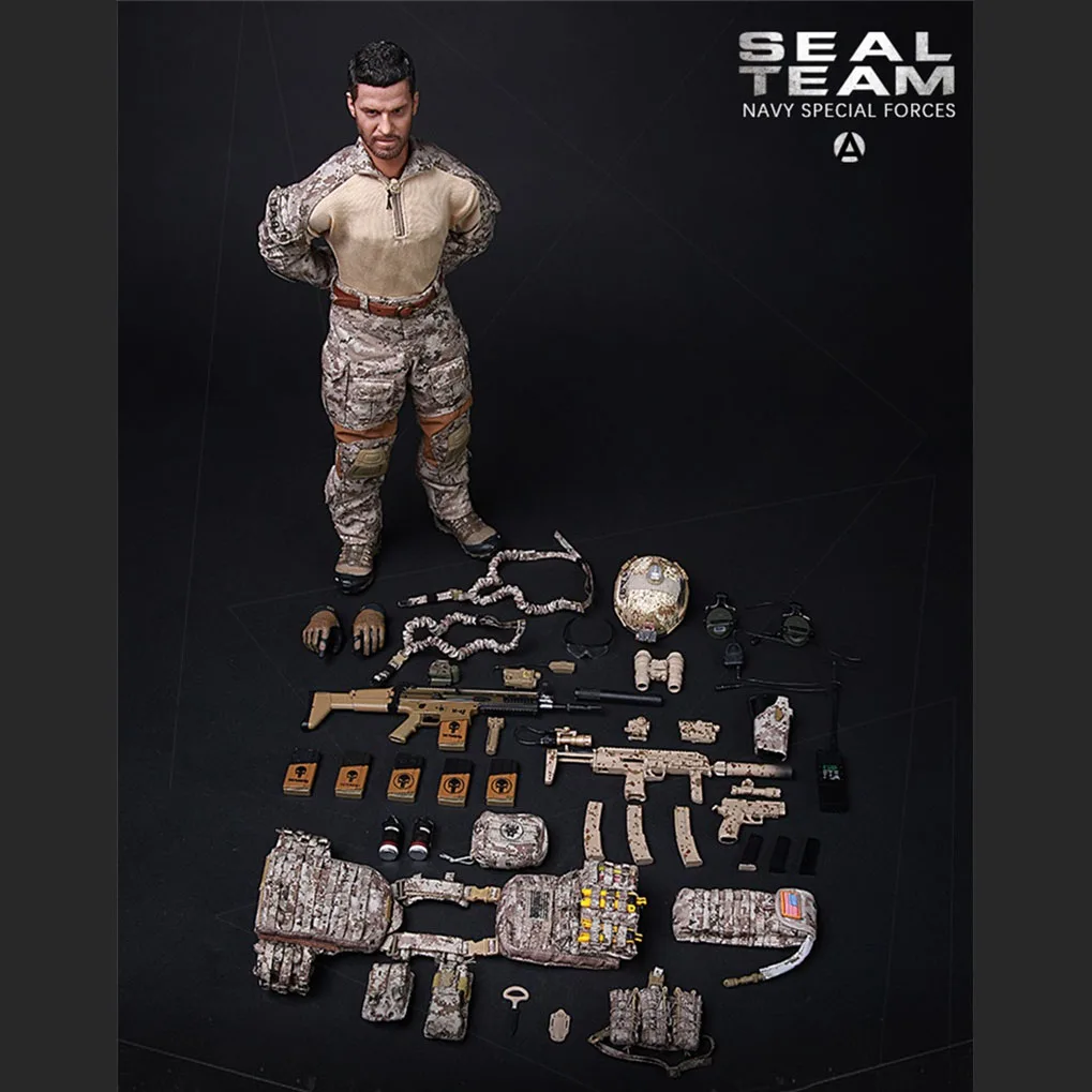 

Collectible In Stock 1/6 M012 Mini Times Toys Male Soldier US Navy Special Forces Figure Model 12-Inch Action Dolls Full Set
