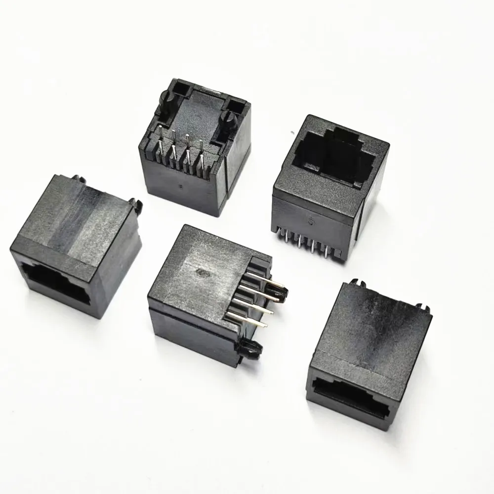 5 шт./лот RJ45 полностью пластиковый 5224 вертикальный 52-8P8C сетевой кабель гнездо 180 градусов G158 Прямая поставка