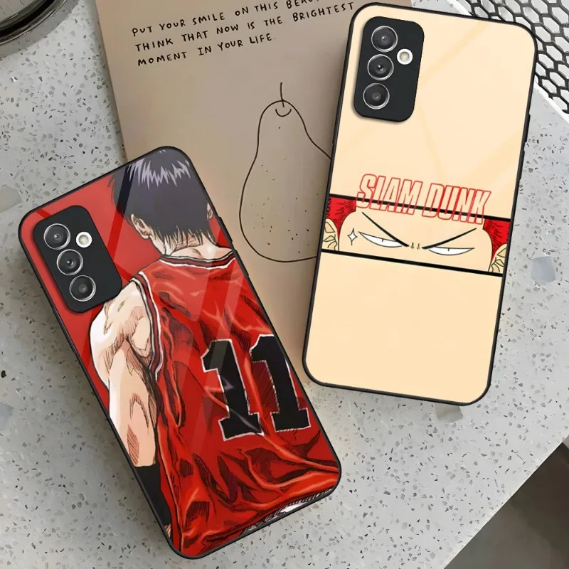 

Cartoon Anime Slam Dunk Phone Case For Samsung S23 S21 S20 S22 S10 A32 A52 A72 A12 A51 Note20 Toughened Glass