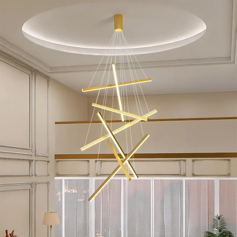 Современный подвесной светильник светодиодная подвесная люстра для лестницы