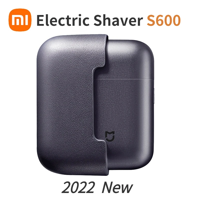 

Xiaomi Mijia Electric Shaver S600 Men's Razor Mini Portable With Leather Case Metal Body Powerful Motor Magnetic Cutter Head